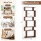 6-Tier Modern Wooden Bookshelf with Geometric S-Shape Design Bedroom or Living Room